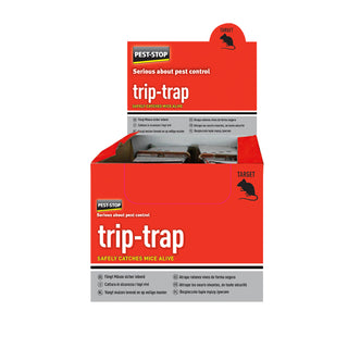 Pest-Stop Trip Trap Mouse Trap - Clear Pet Friendly Mouse Trap (6 per pack)