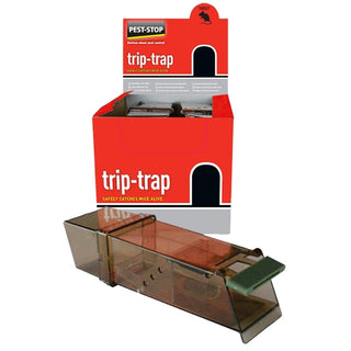 Pest-Stop Trip Trap Mouse Trap - Clear Pet Friendly Mouse Trap (6 per pack)