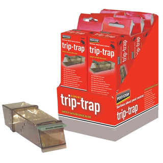 Pest-Stop TripTrap Mouse Trap Box - Clear Pet Friendly Mouse Trap (6 per pack)