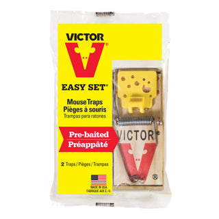Victor® Easy Set Mouse Trap 2 per pack with attractant substance