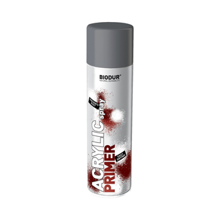 BIODUR Auto Acryl Grundierung Primer Spray - Grau - 500ml - Schnelltrocknend - Rostschutz - Hohe Haftung Haftgrund - Karosserie, Kunststoff & Metall