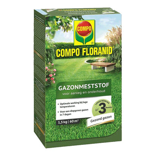 COMPO Floranid Lawn Fertilizer For Construction & Maintenance 1.5KG - 60M²