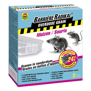 Compo Barriere Radikal Overdosisgranen voor muizen met voerbak