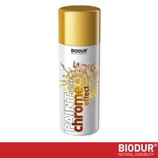 BIODUR Mirror Gold Chrome Effect Spray Paint - 400 ml - High-Gloss Metallic - Quick Dry - Interior Decor Use