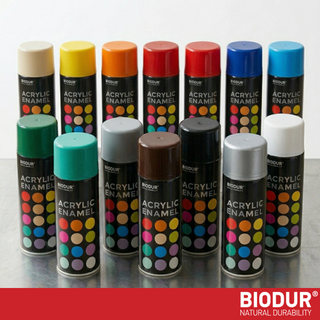 BIODUR – Universal Acryllack – Sprühdose – Hochglänzend – 400 ml – UV- und wetterbeständig – Schnelltrocknender Sprühlack – Innen & Außen