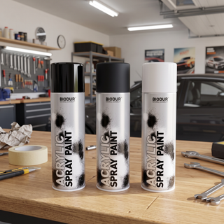BIODUR Autolak Acryl Spuitbus - 500 ml - Sneldrogend - Krasbestendig - UV-, Weer- & Kleurvast - Binnen/Buiten