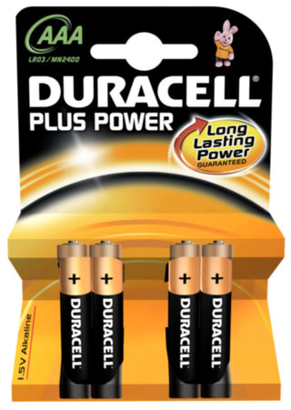Duracell Plus Power Alkaline AAA/MN2400 4x Blister - 10 blisters per doos