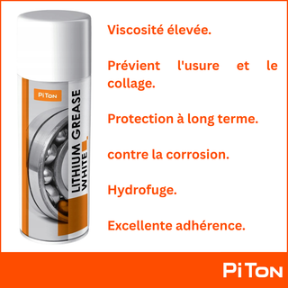 PITon - Lithiumvet-aerosolspray - Wit - 400 ml