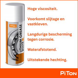 PITon - Lithiumvet-aerosolspray - Wit - 400 ml