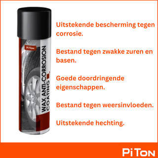 PiTon - Wax anticorrosiecoating spuitbus - 500 ml