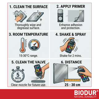 BIODUR - Universal Acrylic Enamel Paint - Aerosol Spray Can - High Gloss - 400 ml - UV and Weather Resistant - Quick-Dry Spray Paint - Indoor/Outdoor