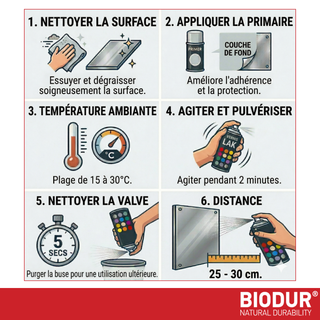BIODUR - Universal Acrylic Enamel Paint - Aerosol Spray Can - High Gloss - 400 ml - UV and Weather Resistant - Quick-Dry Spray Paint - Indoor/Outdoor