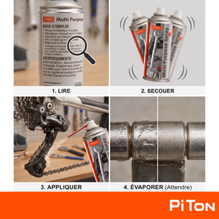 PiTon Multipurpose Lubricant Spray - 400ml - Deep Penetrating Anti-Rust & Corrosion Protection - Long-Lasting Protective Film - Universal Use