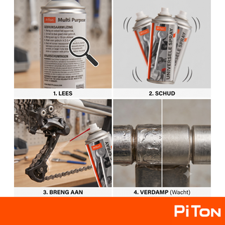 PiTon Multipurpose Lubricant Spray - 400ml - Deep Penetrating Anti-Rust & Corrosion Protection - Long-Lasting Protective Film - Universal Use