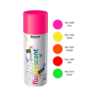 BIODUR Fluorescerende Neon Acryl Spuitverf - 400ml - Hoge Dekkracht - Sneldrogend - Weerbestendig - Multi-Oppervlak Binnen & Buiten
