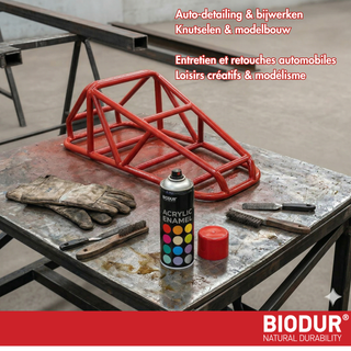 BIODUR - Universal Acrylic Enamel Paint - Aerosol Spray Can - High Gloss - 400 ml - UV and Weather Resistant - Quick-Dry Spray Paint - Indoor/Outdoor