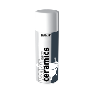 BIODUR Sanitairlak Spuitbus - Keramiek & Emaille - Wit Hoogglans - 400ml - Water- & krasvast - Zonder primer