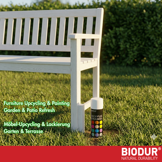 BIODUR - Universal Acrylic Enamel Paint - Aerosol Spray Can - High Gloss - 400 ml - UV and Weather Resistant - Quick-Dry Spray Paint - Indoor/Outdoor