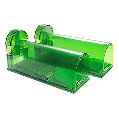 Humane Mouse Trap for Indoor and Outdoor Use - Eco-Friendly - Green - 2 Pack
