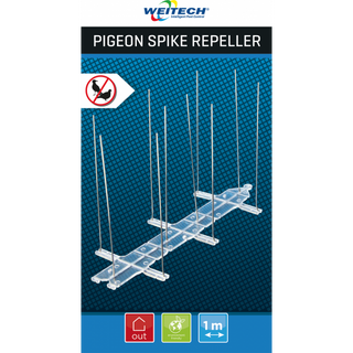 Weitech Taubenabwehr mit Spikes – 1 m (6 x 16,6 cm) 