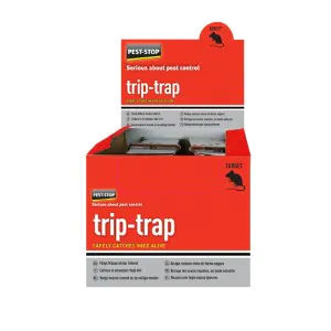 Pest-Stop Trip Trap Mausefalle – durchsichtige, haustierfreundliche Mausefalle (6 pro Packung)