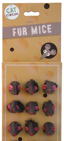 Cat Circus Fur Mouse On Display Card