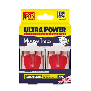 The Big Cheese Ultra Power Mouse Traps (Ready Baited, Easy to Set) - 2 packs