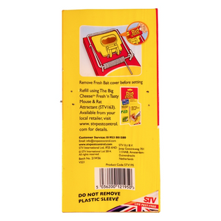 The Big Cheese Fresh Baited Rat Trap - Traditional Baited Rodent Pest Trap 1 pc