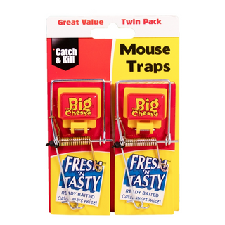The Big Cheese Fresh Baited Mouse Trap - Twin Pack - Reusable Effective Traps