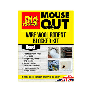 The Big Cheese - Mouse Out - Steel Wool Rodent Blocker Kit