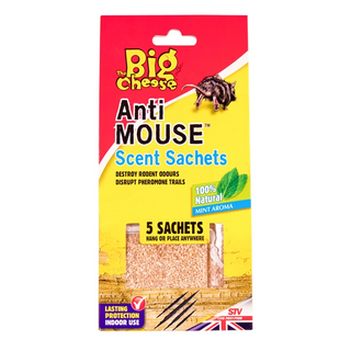 THE BIG CHEESE RODENT CONTROL ANTI MOUSE SCENT SACHET - 5 PACK