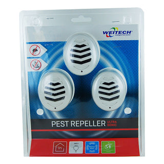 Weitech Pest Repeller Ultrasonic 45 m2 - 3pack